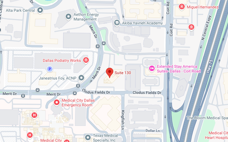 Dallas Law Office map